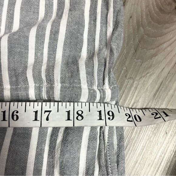 Rails Jumpsuit Women’s Large Brooklyn Gray Caldas Striped Linen Blend Sleeveless - Picture 11 of 12